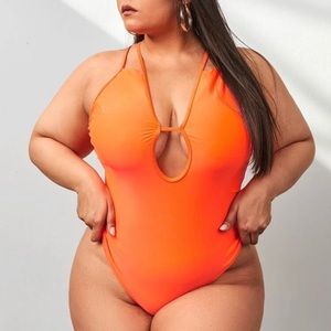 SHEIN One Piece Orange Swimsuit *NWT*
